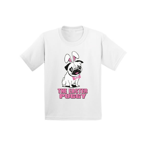 Awkward Styles The Easter Puggy Infant Shirt Easter Baby Shirt Funny Easter Holiday Gifts First Easter Outfit for Baby Easter Dog Tshirt for Baby Pug Shirt for Easter Happy Easter Outfit for Baby