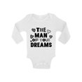 thumbnail image 1 of Awkward Styles The Man Of Your Dreams Long Sleeve Bodysuit for Baby Valentine's Day One Piece Valentine's Day Gifts for Baby Boy Valentine's Day Baby Romper Cute Gifts for Boys Mom Baby Boy Bodysuit, 1 of 4