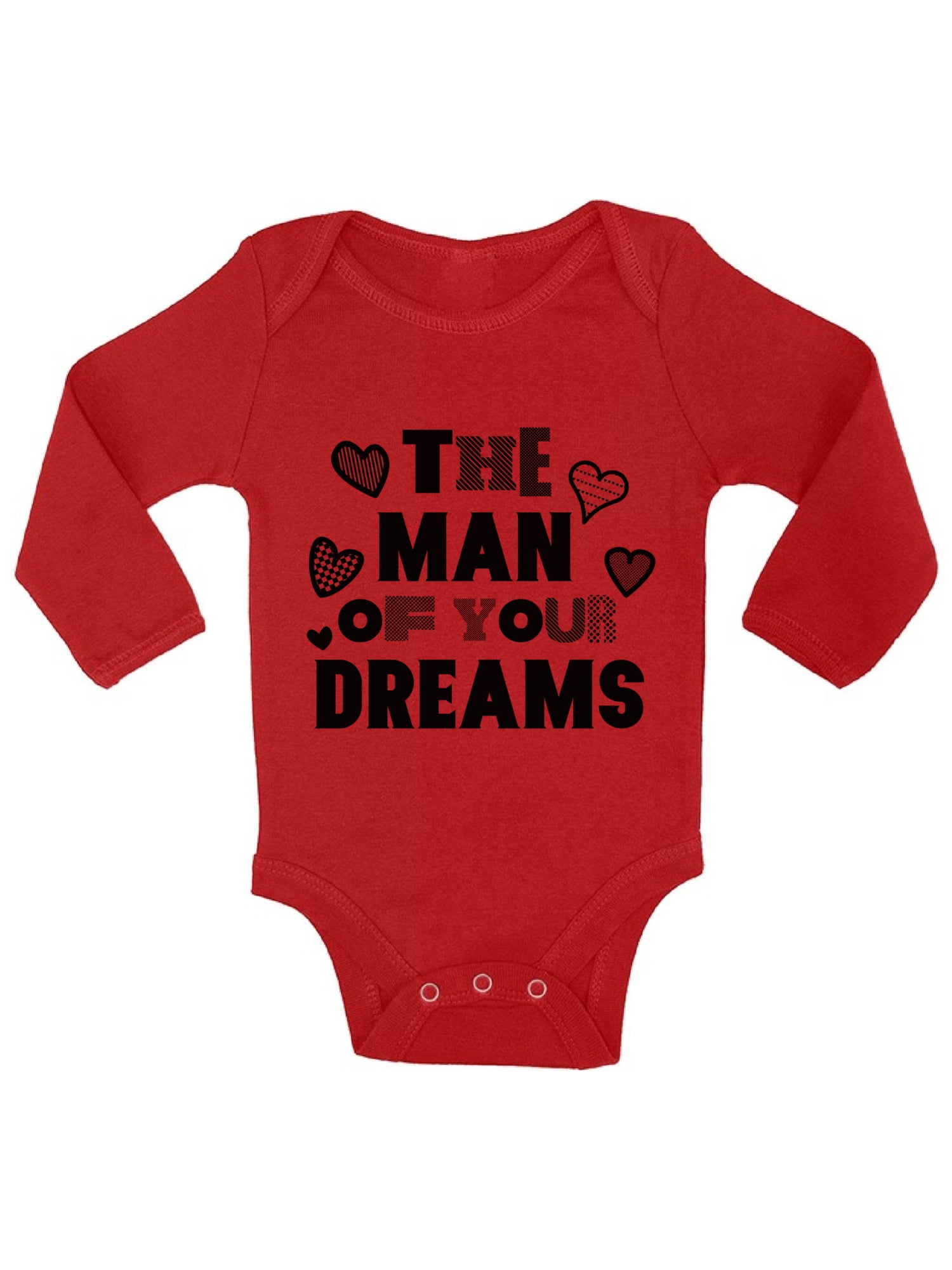 Awkward Styles The Man Of Your Dreams Long Sleeve Bodysuit for Baby