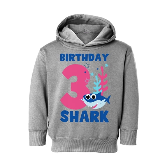 Awkward Styles Third Birthday Hoodie B-day Shark Toddler Hooded Sweatshirt Shark Birthday