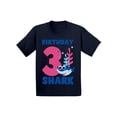 thumbnail image 1 of Awkward Styles Third Birthday T-shirt B-day Shark Toddler Shirt Shark Birthday, 1 of 4