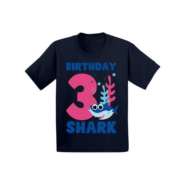 Awkward Styles Third Birthday T-shirt B-day Shark Toddler Shirt Shark Birthday