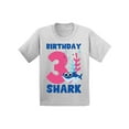 thumbnail image 1 of Awkward Styles Third Birthday T-shirt B-day Shark Toddler Shirt Shark Birthday, 1 of 4