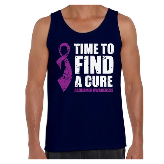 Awkward Styles Time to Find a Cure Shirts Alzheimer Clothing for Men Endalz Tank Top for Men Alzheimer Shirts Alzheimers Awareness Clothes for Men Alzheimer Tank Top Endalz Tshirt Endalz Gifts