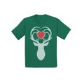 thumbnail image 1 of Awkward Styles Toddler Christmas Shirt for Toddler Boys Christmas Shirt for Toddler Girls Deer Heart T-Shirt, 1 of 4