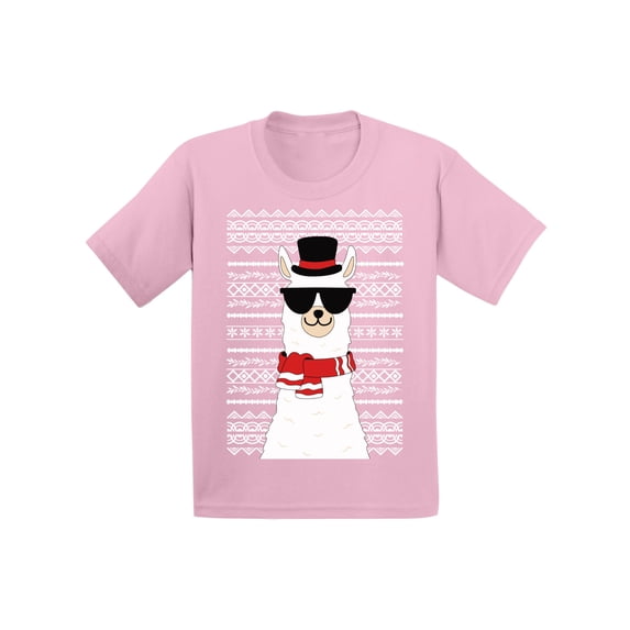 Awkward Styles Toddler Christmas Shirt for Toddler Boys Christmas Shirt for Toddler Girls Llama T-Shirt