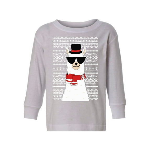 Awkward Styles Xmas Long Sleeve Shirt for Boys Girls Christmas Llama Shirt