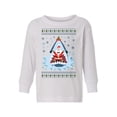 thumbnail image 1 of Awkward Styles Toddler Christmas Sweater Long Sleeve Toddler Christmas Shirt for Boys Girls Santa in Shark Sweater, 1 of 4