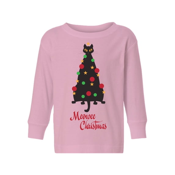 Awkward Styles Toddler Christmas Sweater Long Sleeve Toddler Christmas Shirt for Girls Boys Meowee Tree Sweater