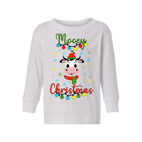 Awkward Styles Toddler Christmas Sweater Long Sleeve Toddler Christmas Shirt for Girls Boys Mooey Sweater