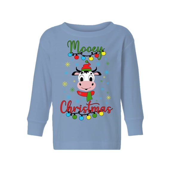 Awkward Styles Toddler Christmas Sweater Long Sleeve Toddler Christmas Shirt for Girls Boys Mooey Sweater