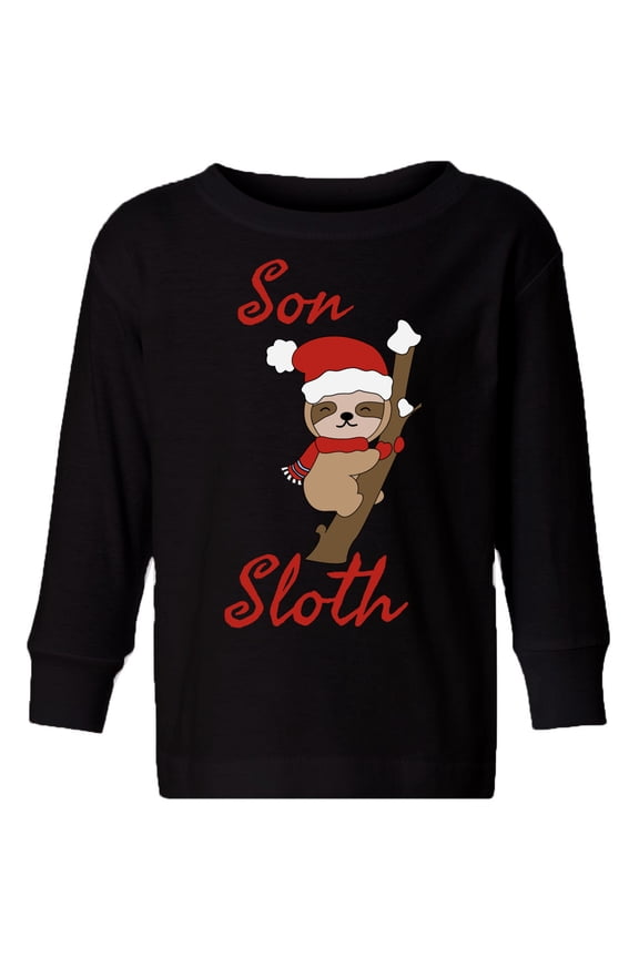 Toddler Christmas Sweater Long Sleeve Toddler Christmas Shirt for Girls Boys Son Sloth Sweater