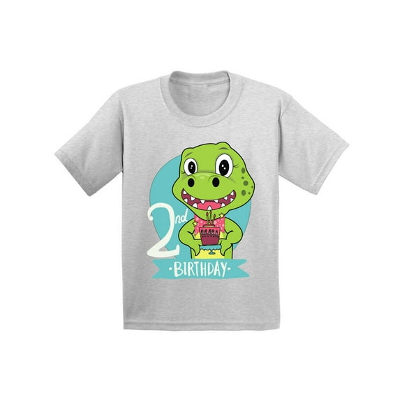 Awkward Styles Toddler Second Birthday Shirt Toddler Shirts for Birthday I'm Two Shirts Dinosaur Space 2 Years Old Girl Boy Toddler Kids T-shirt Unicorn Truck Car Princess Theme Party Shirts