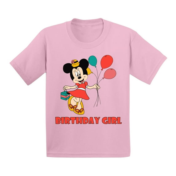 Awkward Styles Toddler Shirt Minnie Steamboat Willie Baby Mickey Birthday Girl Tshirt for Girls Age 2 to 6 Cotton T-shirts 2T 3T 4T 5/6 Graphic Tee