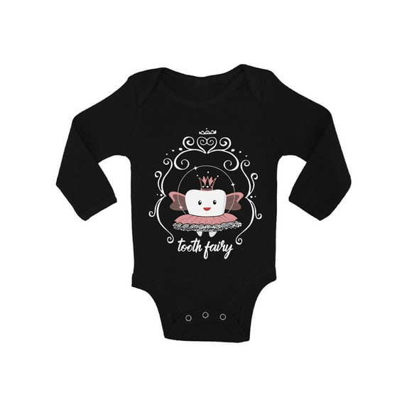 Awkward Styles Tooth Fairy Baby Bodysuit Long Sleeve Funny Baby Shower Gifts Cute Tooth One Piece Outfit for Baby Boy Cute Tooth One Piece Outfit for Baby Girl First Tooth Party