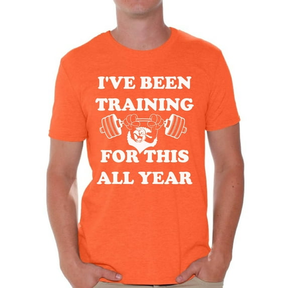 Awkward Styles I've Been Training for this All Year Shirt Christmas Tshirts for Men Thanksgiving Shirts Thanksgiving Turkey Holiday Top Christmas T-Shirt Tacky Party Funny Thanksgiving Shirt