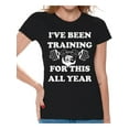 thumbnail image 1 of Awkward Styles I've Been Training for this All Year T-Shirt Christmas Shirts for Women Thanksgiving Shirts Thanksgiving Turkey Women's Holiday Top Funny Thanksgiving Dinner Shirt Tacky Party Xmas, 1 of 4