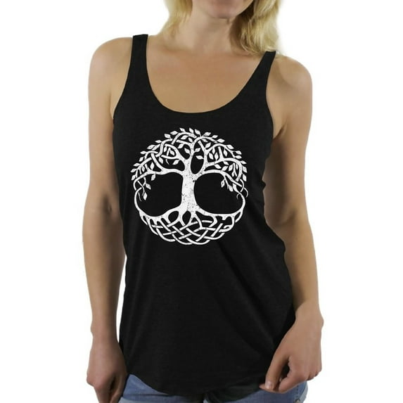 Awkward Styles Tree of Life Racerback Tank Top for Women Christian Clothes for Ladies Religious Womens Racerback Tank Top Tree Clothing Patterned Tanks T Shirt for Her Tree of Life Ladies Shirt