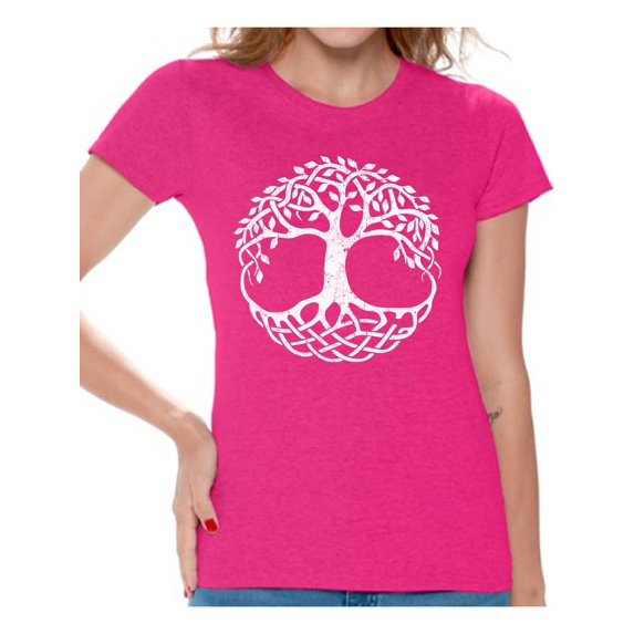Awkward Styles Tree of Life T Shirt for Women Christian Clothes for Ladies Religious Womens T-Shirt Christian Gifts Jesus Shirts Jesus Clothing Tree T Shirt for Her Tree of Life Ladies Shirt
