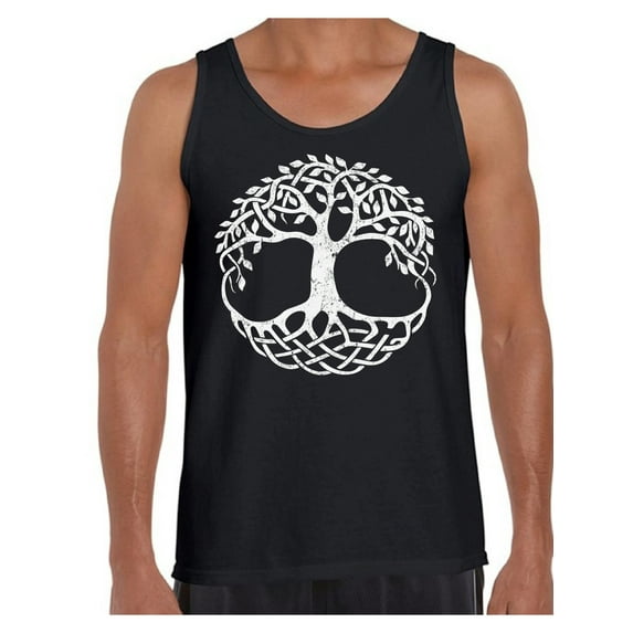 Awkward Styles Tree of Life Tank Top Shirt for Men Christian Mens Tanks Tree Clothes for Men Religious Tanks Christian Birthday Gifts Patterned Shirts Coffee Clothing Tree of Life Mens Shirt