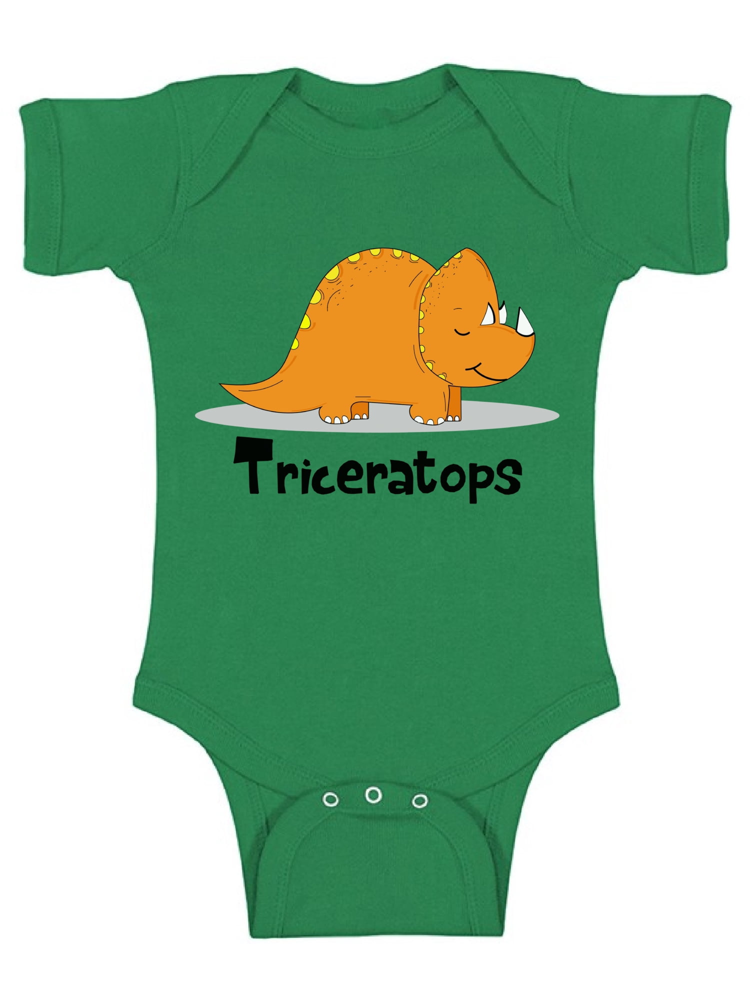 Awkward Styles Triceratops Baby Bodysuit Short Sleeve Dinosaur One ...