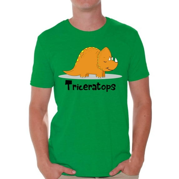 Awkward Styles Triceratops Dinosaur Shirt for Men Dinosaur Tshirt Spirit Animal T Shirt for Men Triceratops Gifts for Him Dinosaur Party Outfit Dinosaur Birthday Outfit Funny Triceratops Shirt
