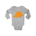 thumbnail image 1 of Awkward Styles Triceratops Romper Baby Bodysuit Long Sleeve Dinosaur One Piece Top for Newborn Baby Dinosaur Gifts for Babies Cute Dinosaur Clothes for Baby Girl Animal Bodysuit for Baby Boy, 1 of 4