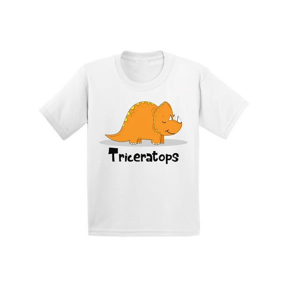 Awkward Styles Triceratops Toddler Shirt Dinosaur Tshirt for Kids Dinosaur Gifts for Toddler Boy Cute Dinosaur Outfit for Toddler Girl Spirit Animal Triceratops Tshirt Dinosaur Birthday Party