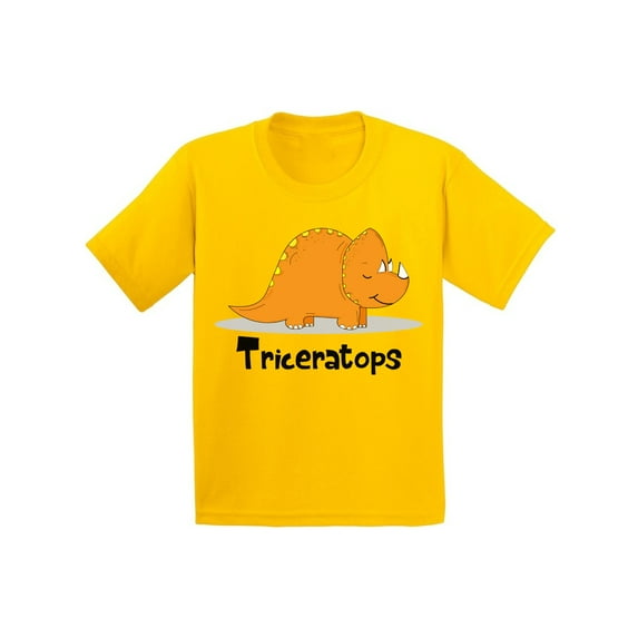 Awkward Styles Triceratops Youth Shirt Dinosaur Tshirt for Kids Dinosaur Birthday Party Outfit Dinosaur Gifts for Girls Triceratops Shirt for Boys Spirit Animal Triceratops Cute Dinosaur Shirt