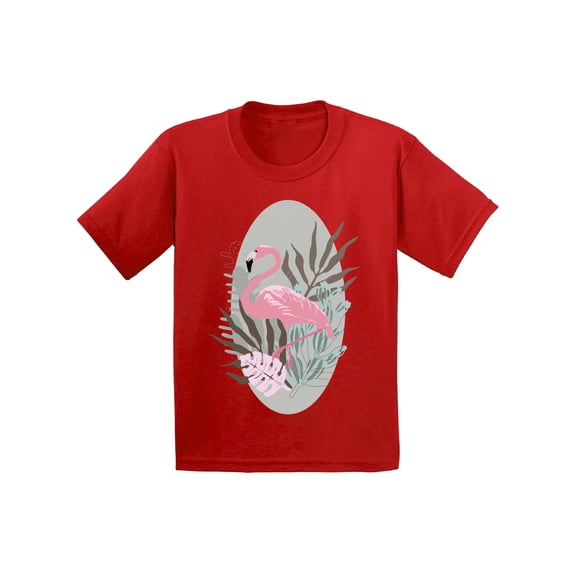 Awkward Styles Tropical Flamingo Infant Shirt Cute Summer Shirt for Kids Pink Flamingo T Shirt for Boys Pink Flamingo Shirts for Girls Cute Flamingo T-Shirt for Children Summer Gifts for Little One