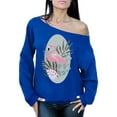 thumbnail image 1 of Awkward Styles Tropical Flamingo Ladies Off Shoulder Sweater Summer Clothing for Women Pink Flamingo Oversized Sweatshirt for Mom Funny Summer Clothes Flamingo Off The Shoulder Sweatshirt for Women, 1 of 4
