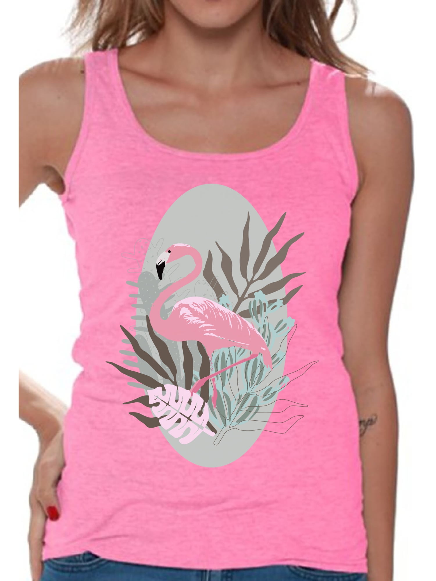 ladies pink flamingo shirt