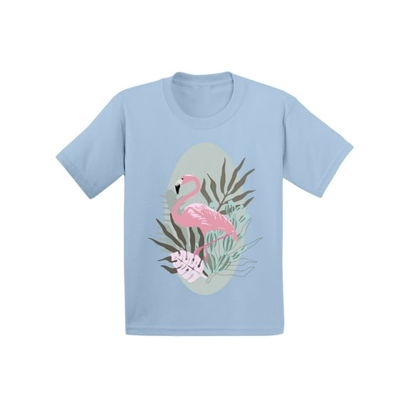 Awkward Styles Tropical Flamingo Toddler Shirt Cute Summer Shirt for Kids Pink Flamingo T Shirt for Boys Pink Flamingo Shirts for Girls Lovely Flamingo T-Shirt for Children Summer Gifts for Little One