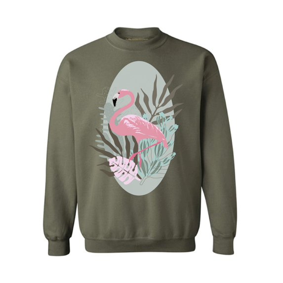 Awkward Styles Tropical Flamingo Unisex Crewneck Pink Flamingo Crewneck for Him Flamingo Collection Pink Flamingo Crewneck for Women Funny Summer Sweater for Men Pink Flamingo Pink Flamingo Outfit