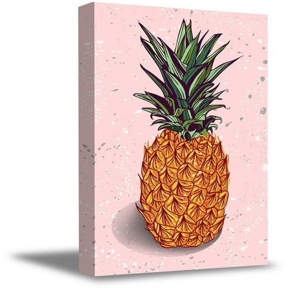 Awkward Styles Tropical Pineapple Canvas Wall Art Minimalist Home Office Decor Tropical Prints for Kitchen