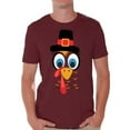thumbnail image 1 of Awkward Styles Turkey Shirt for Men Thanksgiving Turkey Face T-Shirt, 1 of 4