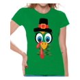 thumbnail image 1 of Awkward Styles Turkey Shirt for Women Thanksgiving Turkey Face T-Shirt, 1 of 4