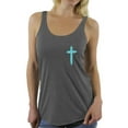 thumbnail image 1 of Awkward Styles Turquoise Cross Racerback Tank Tops for Women Christian Clothes for Ladies Jesus Womens Racerback Tank Top Jesus Clothing Christian Cross Tanks T Shirt for Her Cross Ladies Shirt, 1 of 4