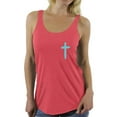 thumbnail image 1 of Awkward Styles Turquoise Cross Racerback Tank Tops for Women Christian Clothes for Ladies Jesus Womens Racerback Tank Top Jesus Clothing Christian Cross Tanks T Shirt for Her Cross Ladies Shirt, 1 of 4