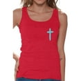 thumbnail image 1 of Awkward Styles Turquoise Cross Tank Tops for Women Christian Clothes for Ladies Following Jesus Womens T-Shirt Christian Gifts Jesus Tank Top Jesus Clothing Jesus T Shirt for Her Cross Ladies Shirt, 1 of 4