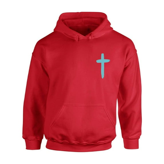 Awkward Styles Turquoise Cross Unisex Hoodie Christian Hoodie for Him Jesus Collection Jesus Cross Hoodie for Women Jesus Sweater for Men Christian Cross Gifts Cross Unisex Outfit for Men and Women
