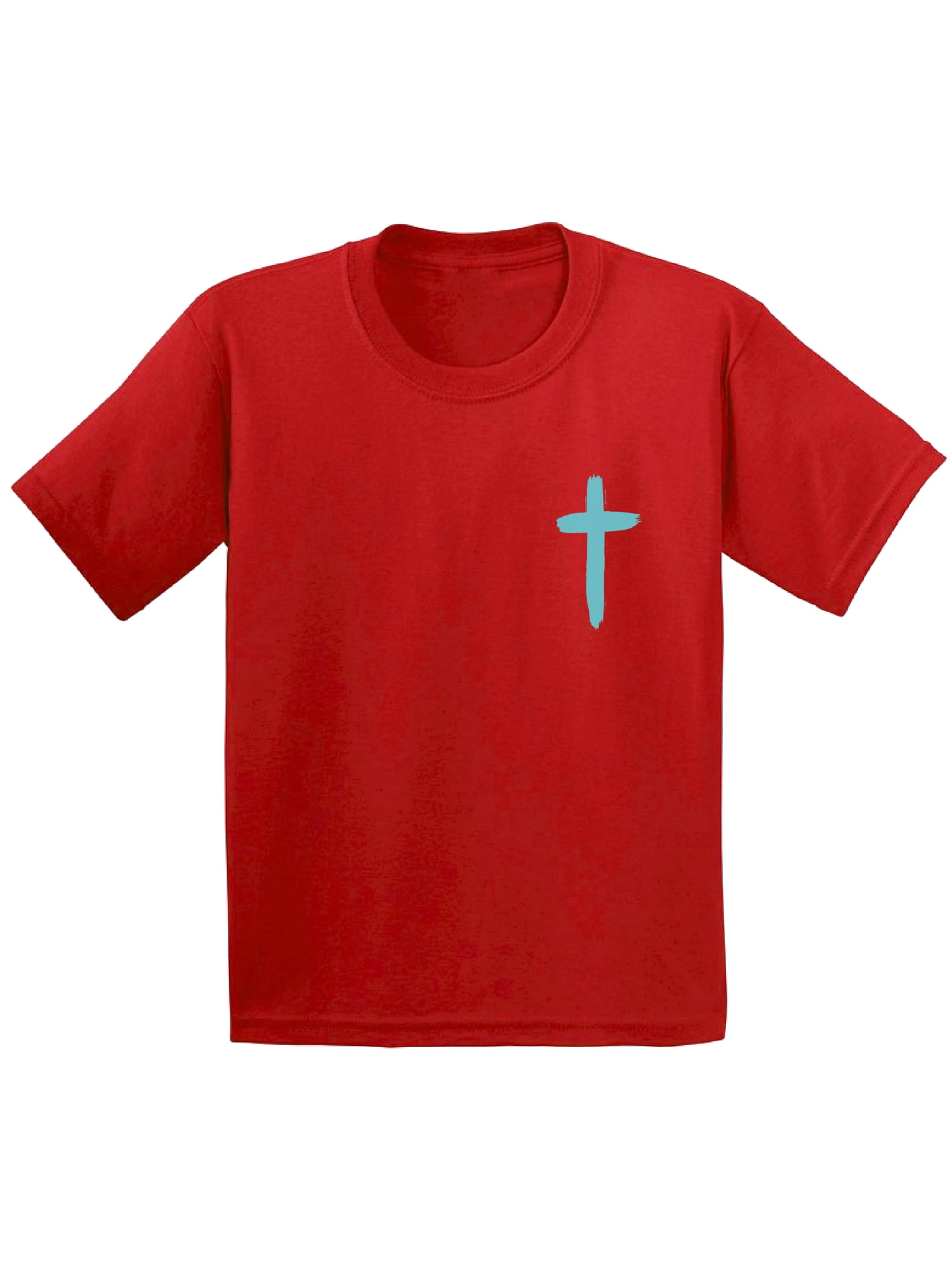 Awkward Styles Turquoise Cross Youth Shirt Christian T Shirt for Boys ...