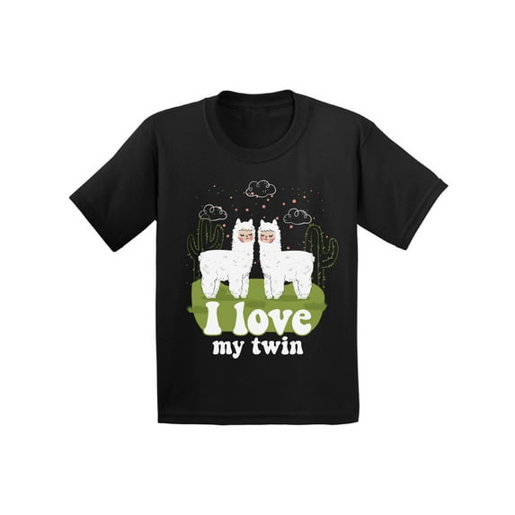 Awkward Styles My Twin Infant Shirt Cute Twins Birthday Shirts I Love My Twin Tshirt for Girls I Love My Twin Tshirt for Boys Funny Twins Birthday Gifts Llamas Twins T shirt Animal Lover Gifts