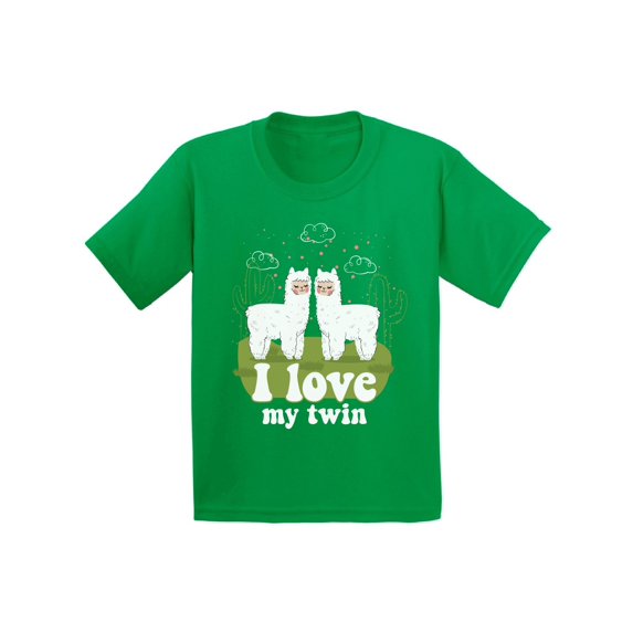Awkward Styles My Twin Youth Shirt Gifts for Girl Boy Twins Cute Llama Twins Tshirts for Boys Cute Llama Twins Tshirts for Girls Twins Themed Party Funny Twins Birthday Gifts Animal Lover