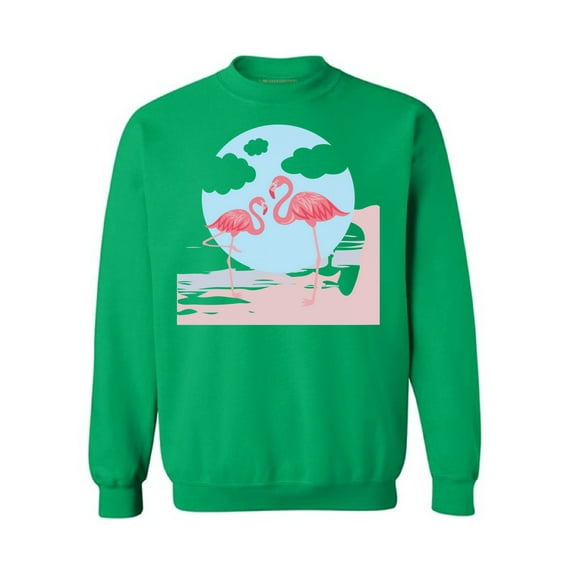 Awkward Styles Two Flamingos Sweatshirt Pink Flamingo Sweatshirt for Him Flamingo Collection Pink Flamingo Sweatshirt for Her for Women Summer Sweater for Men Pink Flamingo Pink Flamingo Outfit