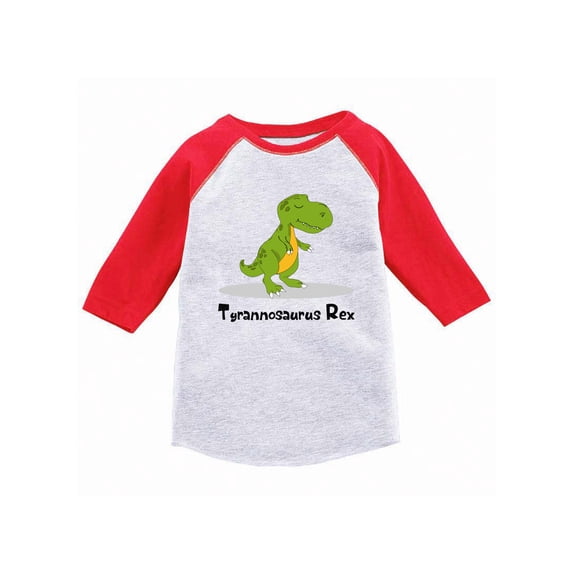 Awkward Styles Tyrannosaurus Rex Dinosaur Youth Shirt Dinosaur Tshirt for Kids Dinosaur Birthday Party Tyrannosaurus Rex Jersey Shirt Dinosaur Baseball Tshirt for Kids Dinosaur Gifts for Kids