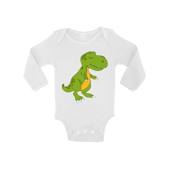 Awkward Styles Tyrannosaurus Rex Romper Baby Bodysuit Long Sleeve Dinosaur One Piece Top for Newborn Baby Dinosaur Gifts for Babies Cute Dinosaur Clothes for Baby Girl Animal Bodysuit for Baby Boy