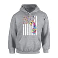 thumbnail image 1 of Awkward Styles USA Flag Autism Hoodie Autism Awareness Ribbon Sweater American Flag Colorful Sweatshirt for Men and for Women Support Autism Awareness Hooded Top Autistic Spectrum Awareness Sweater, 1 of 5