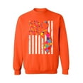 thumbnail image 1 of Awkward Styles USA Flag Autism Sweatshirt Autism Awareness Ribbon Sweater American Flag Colorful Sweatshirt for Men and for Women Support Autism Awareness Sweater Autistic Spectrum Awareness, 1 of 5