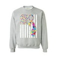 thumbnail image 1 of Awkward Styles USA Flag Autism Sweatshirt Autism Awareness Ribbon Sweater American Flag Colorful Sweatshirt for Men and for Women Support Autism Awareness Sweater Autistic Spectrum Awareness, 1 of 5